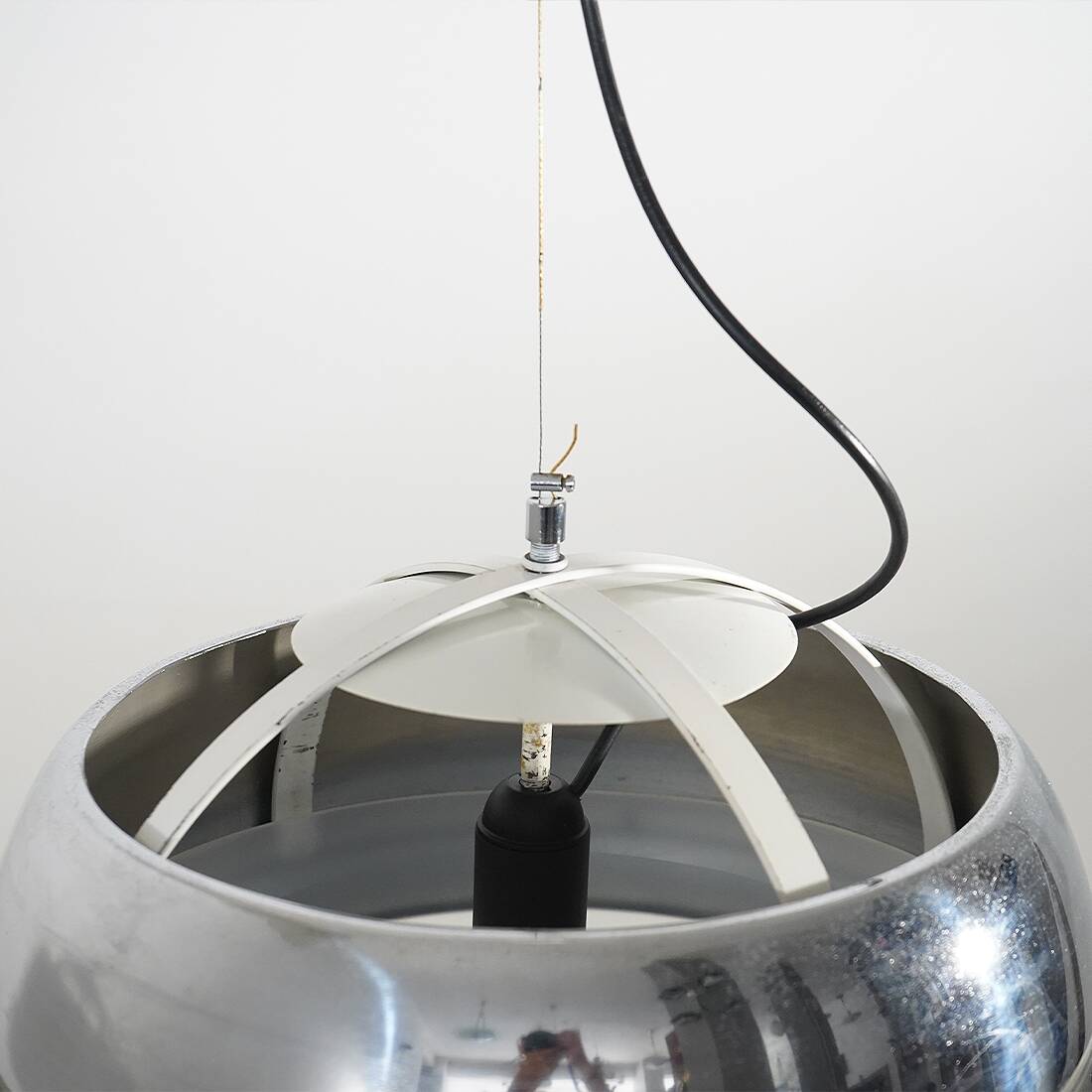 Chandelier chromé de l'ère spatiale, années 1970