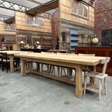 Very large solid oak farm table