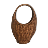 Braided wicker basket