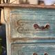 Antique commode with a patina in the Tuscan technique.