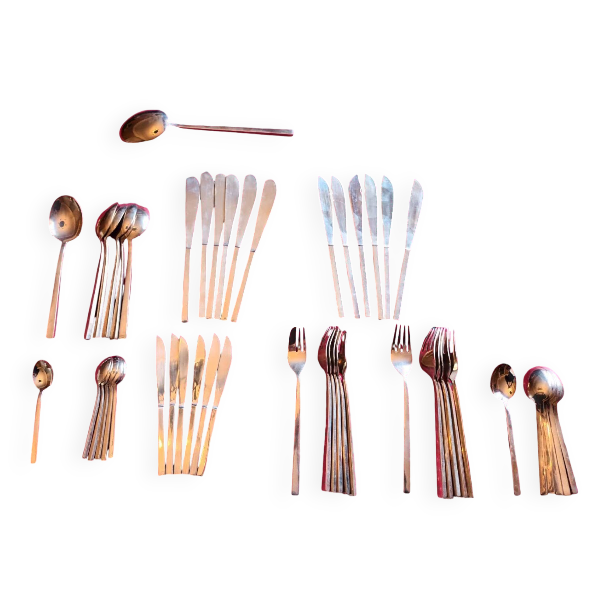 Brass cutlery set