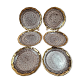 Lot de 6 assiettes à dessert – Marius Giuge Vallauris – Pièces rares & collection