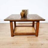 Wooden coffee table and marble top