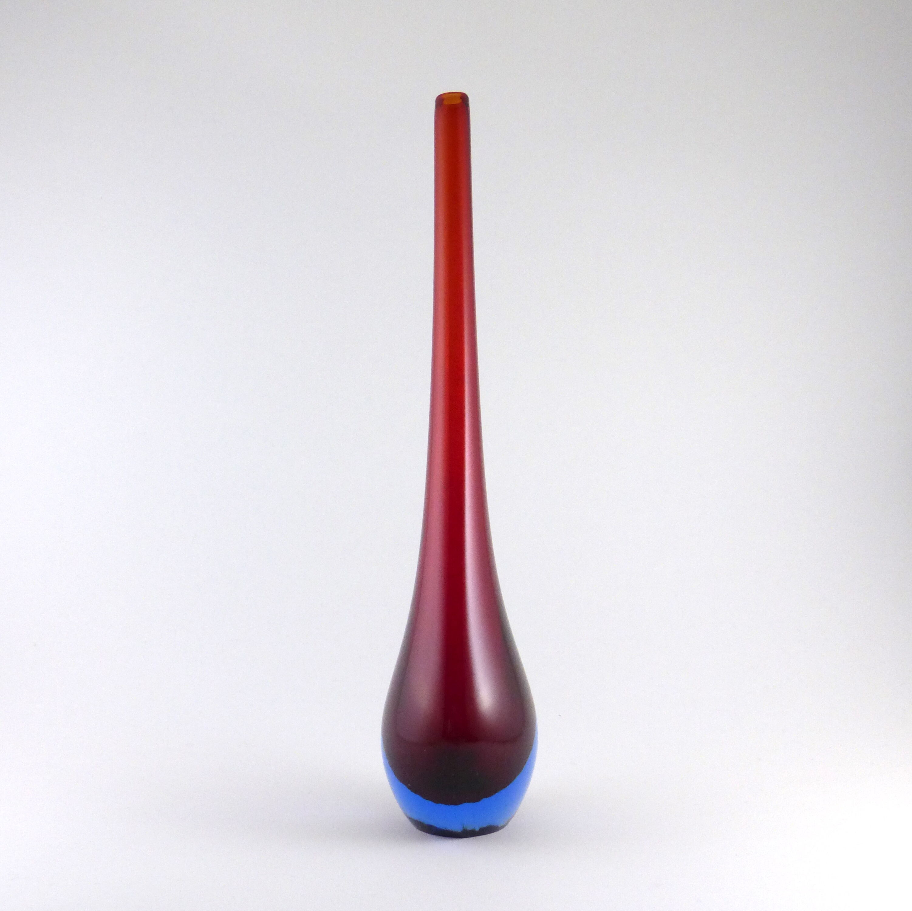 Vase goutte verre Murano modèle Sommerso 1960s