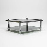 Chrome and Glass Coffee Table, Italy, 1970s