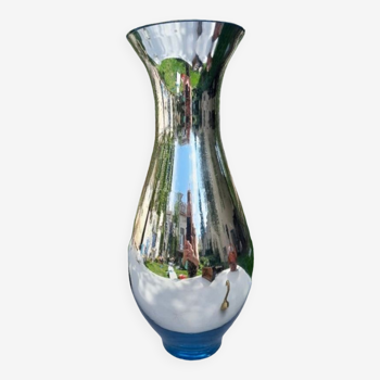 Grand vase en verre  métallisé 50cm