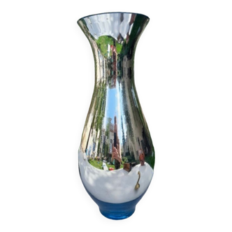 Large metallic glass vase 50cm