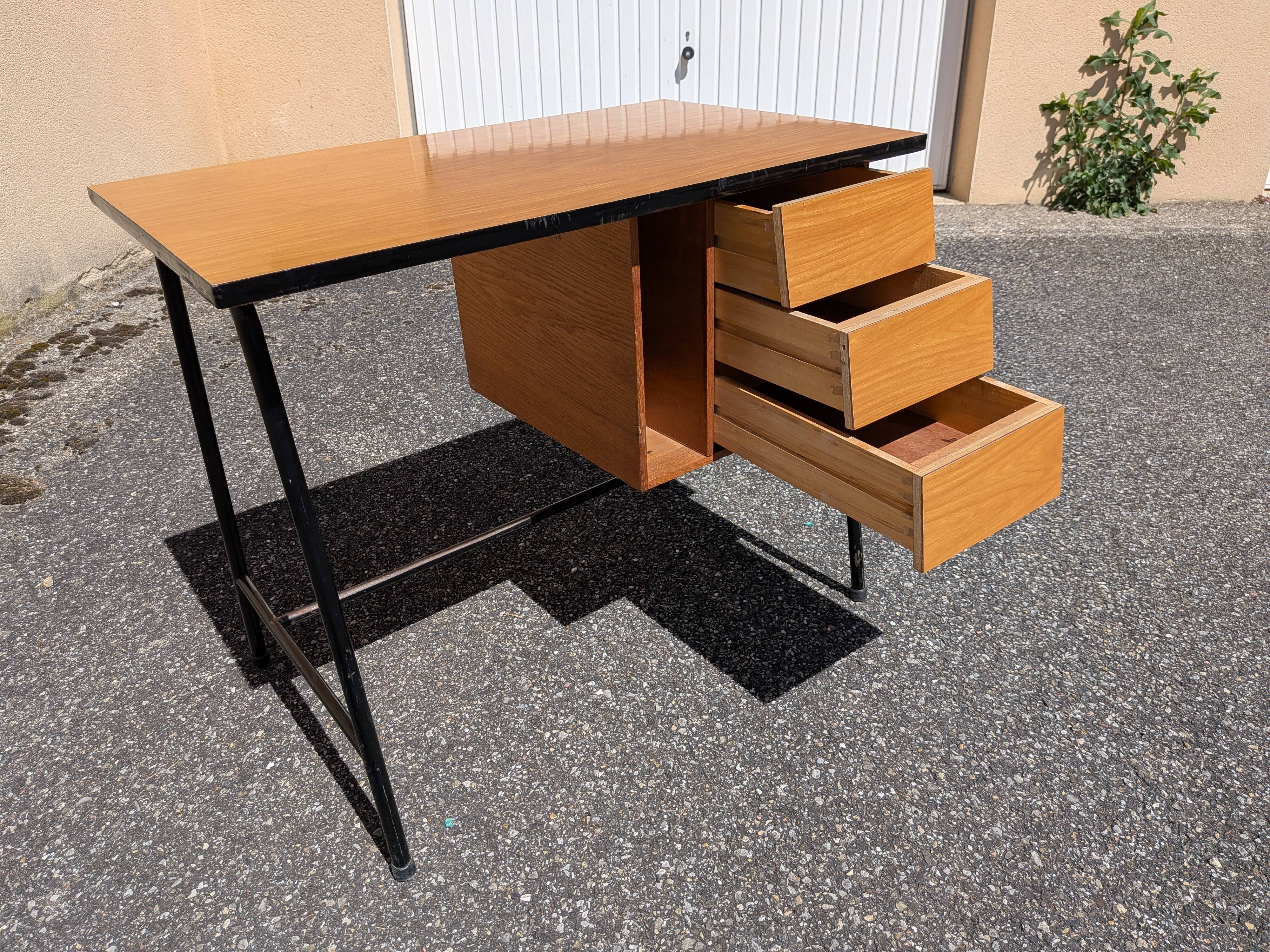 Vintage 1960s Formica desk and chair set.