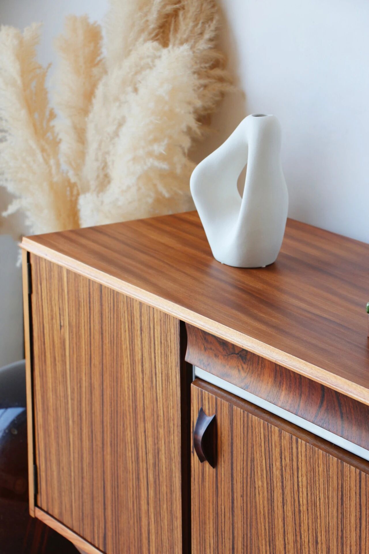 Enfilade scandinave zebrano – buffet vintage années 60