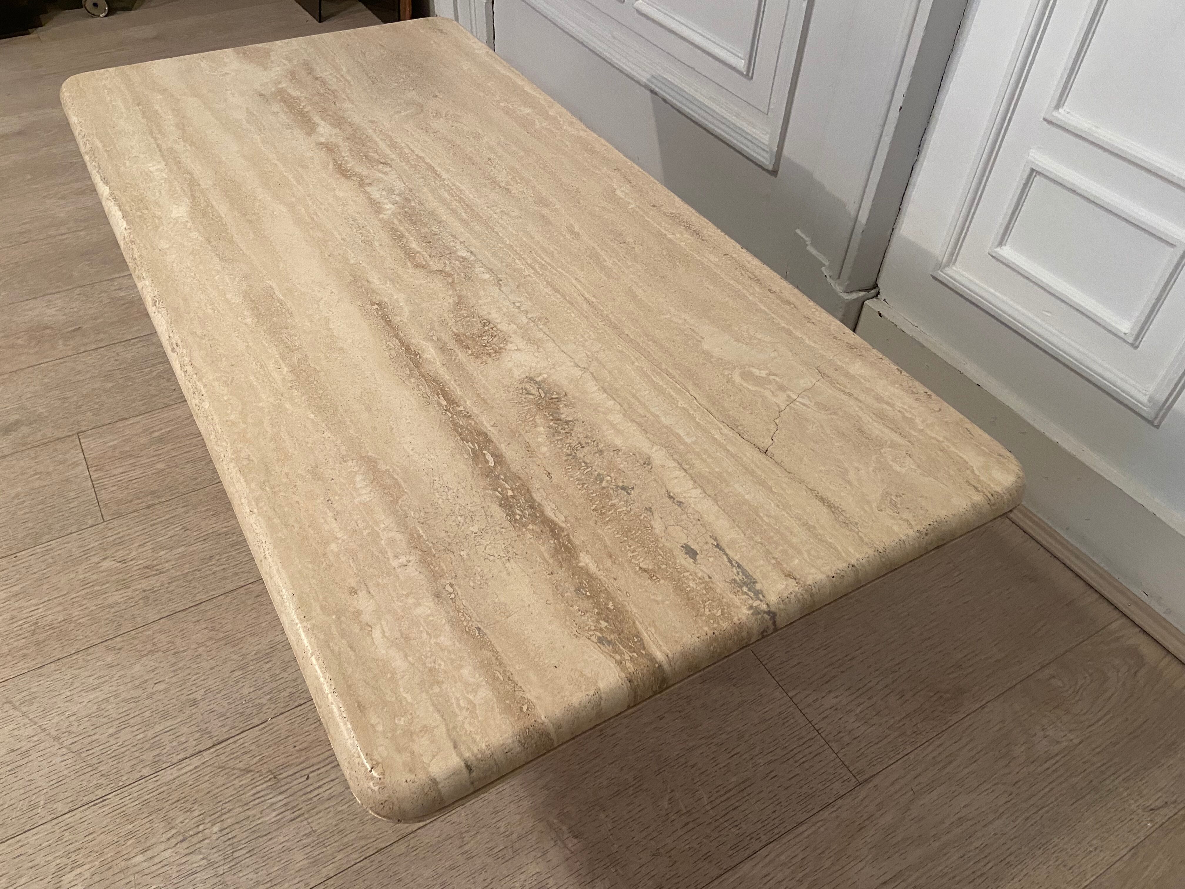 Travertine coffee table, 1970s
