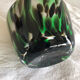 Vase vert et boanc en opaline de Florence annee 70