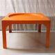 Orange fiberglass coffee table - 70s