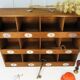 Cabinet with workshop lockers, restored / restyled hotel furniture style
