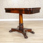 Table de cartes en palissandre pliable, années 1920