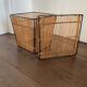 Mid-Century Rattan and Metal Storage Box by Rohe Noordwolde, 1950s