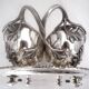 Idiot, double sauce boat + liners, Minerva silver, excellent condition, 19th century, 1.798 kg