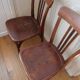 Pair of patinated bistro chairs