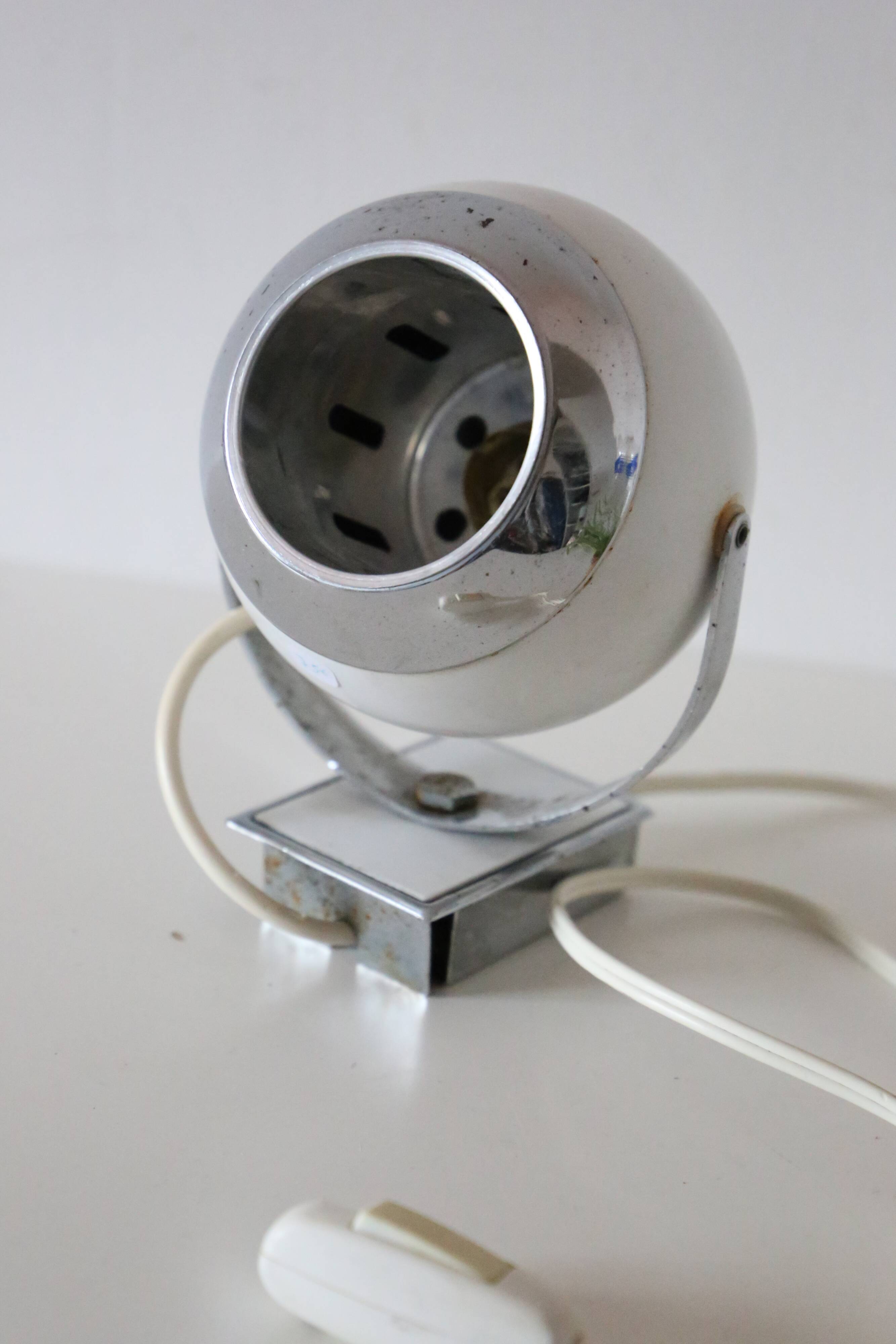 Eyes ball wall lamp, white, vintage 70s