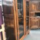 19th walnut glass cabinet