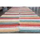 Vintage Turkish Oushak Handmade Wool Cotton Red Runner Rug 123x356