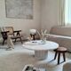 Omega circular coffee table natural travertine - 100cm D