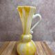 Large yellow and white blown glass pitcher from Italy – 1960s/70s