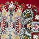 Vintage Turkish silk carpet handmade 74x146 cm