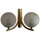 Simple two-armed wall light in brass and glass by Ball and Ball, Kaiser, 1960s, Germany.