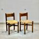 Set of 2 Charlotte Perriand Meribel chairs, in ash, circa 1950, original edition