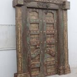 Ancienne Porte Indienne en Vieux Teck