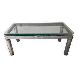 table basse vintage en - laiton