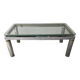 Vintage coffee table in brass and chrome metal from the 70s