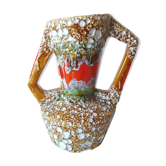 Free-form amphora vase fat lava Vallauris