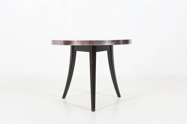 Table basse Tripot française vintage des années 1980, époque spatiale.
