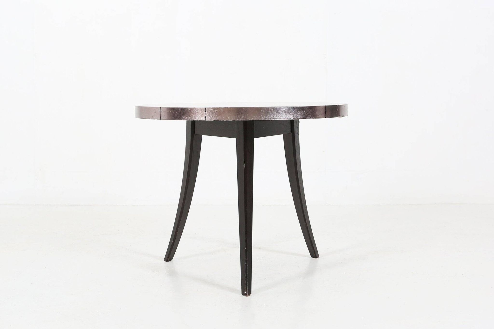 Table basse Tripot française vintage des années 1980, époque spatiale.