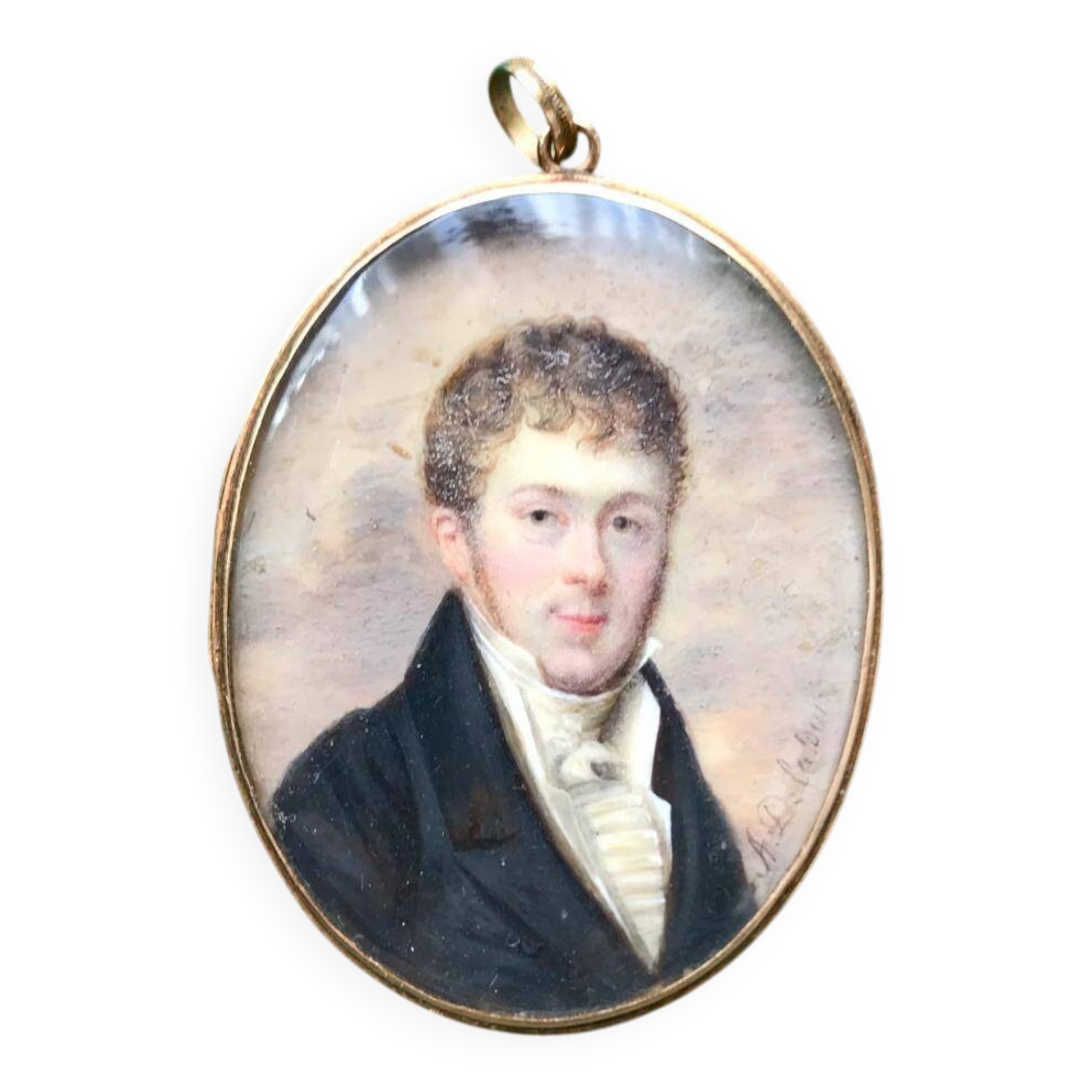 Miniature signed A. Delatour