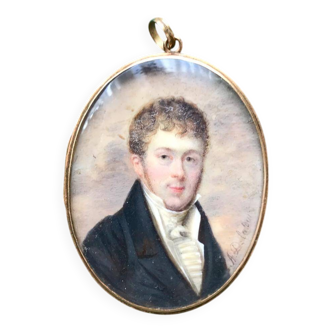 Miniature signed A. Delatour