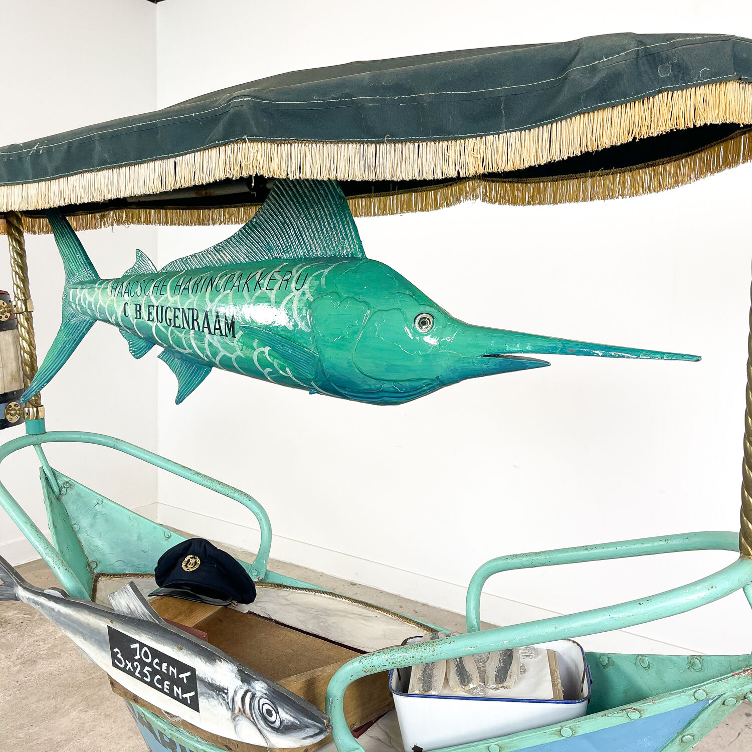 Vintage fairground fish market stall