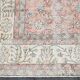 Soft Pink Oversize Vintage Turkish Floral Carpet Rug, 219x313 Cm