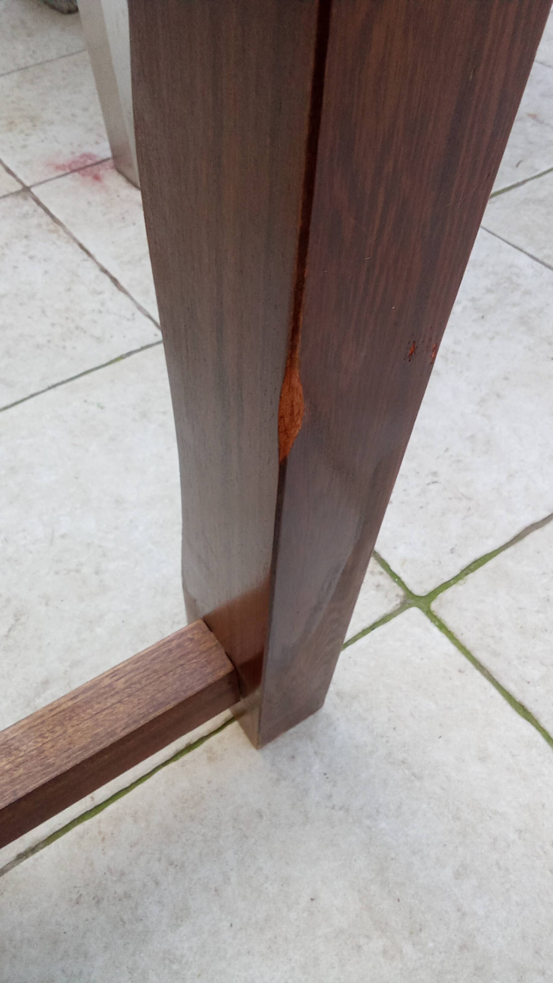 Vintage Scandinavian Brutalist Elm Farmhouse Table