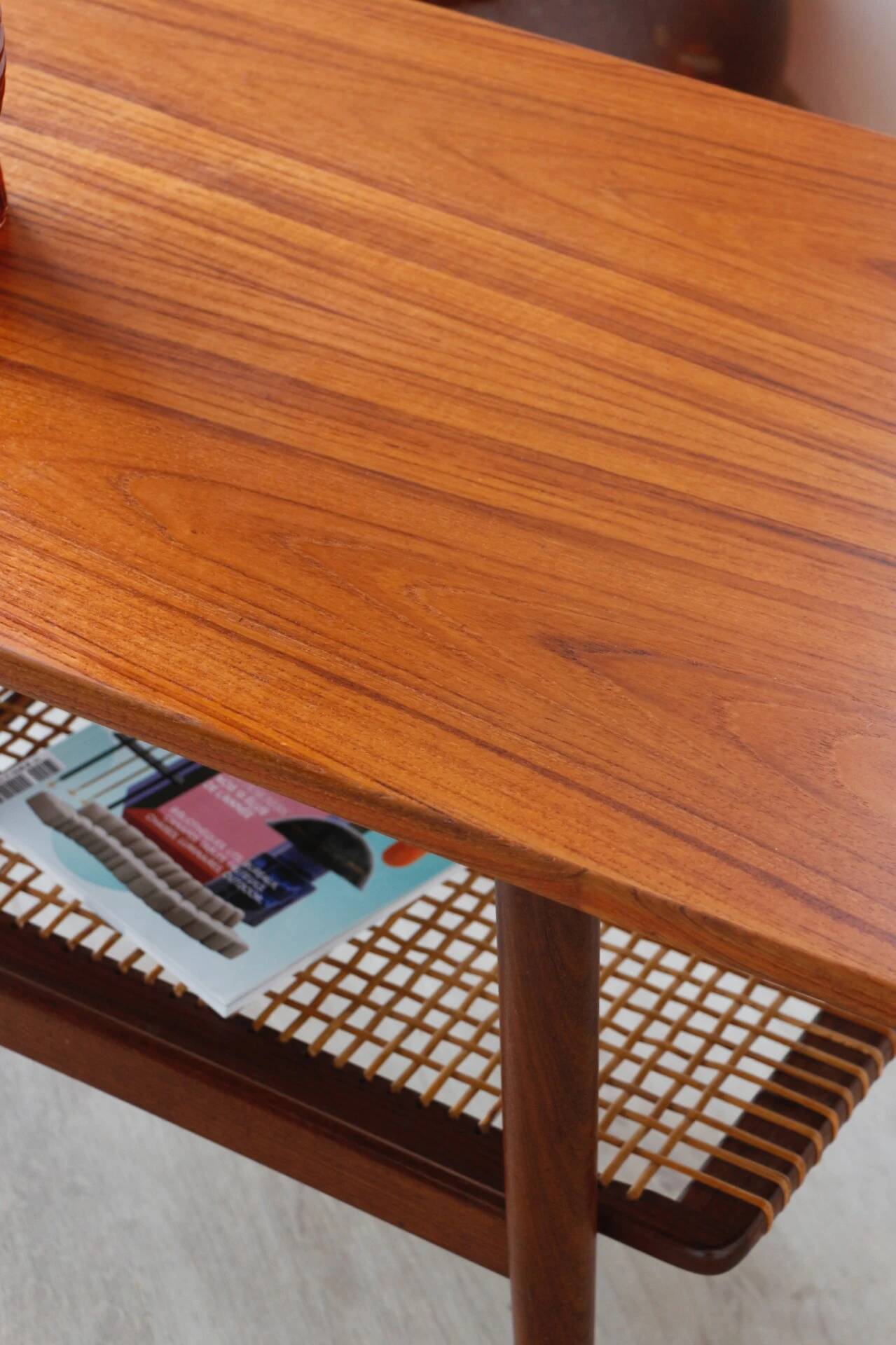 Table basse danoise double plateau en teck 1960