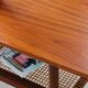 Table basse danoise double plateau en teck 1960