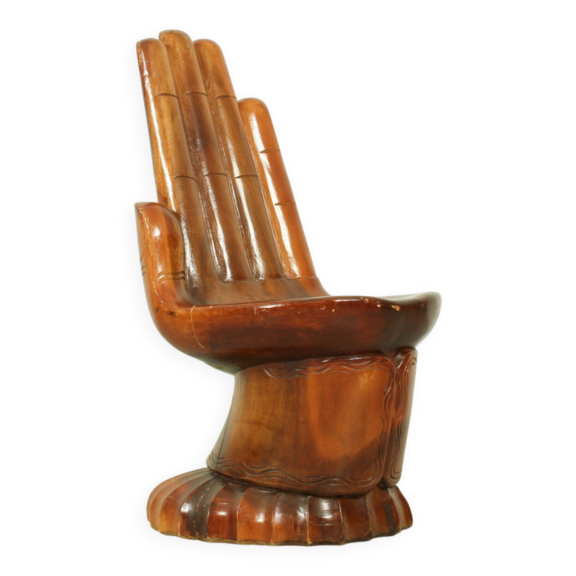 Chaise-main, siège sculptural surréaliste (style années 1970)