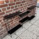 Black metal string shelf vintage 1960