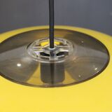 Rare suspension OVNI en forme d'œil d'insecte de l'ère spatiale Belgique massive couleur jaune