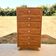 Art Deco chest of drawers with 6 oak drawers, claw feet, 1930s/40s.