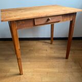 Wooden farmhouse table