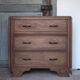 Commode bois 3 tiroirs, meuble de rangement, meuble ancien, art déco