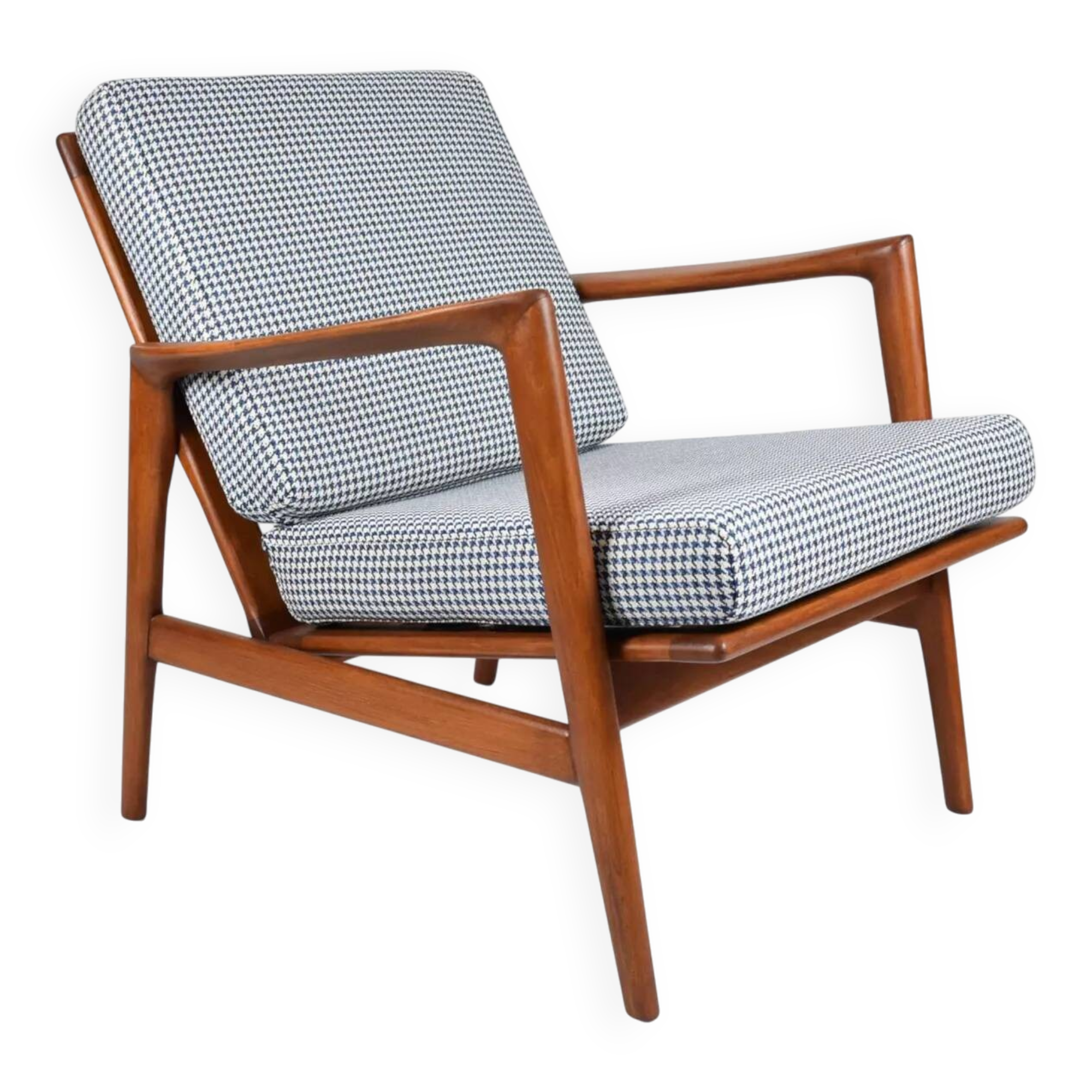 Fauteuil scandinave original Stefan, entièrement restauré, icône.