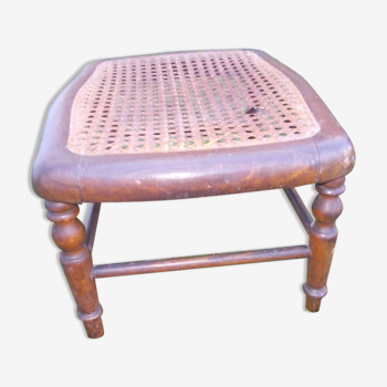 Repose-pied tabouret cannage